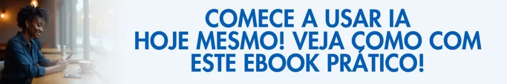 Imagem ilustrativa com texto sobre inteligência artificial para iniciantes