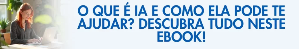 Imagem ilustrativa com texto sobre inteligência artificial para iniciantes