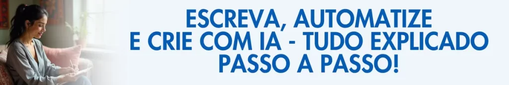 Imagem ilustrativa com texto sobre inteligência artificial para iniciantes
