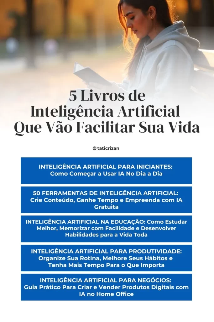 Imagem com texto sobre a série de eBooks sobre INTELIGÊNCIA ARTIFICIAL