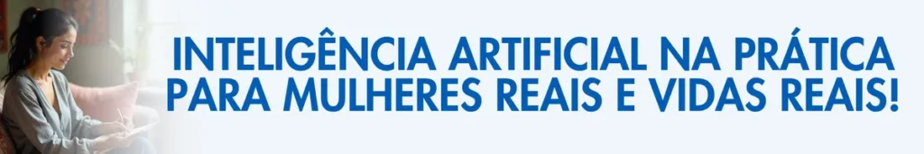 Mulher real sentada confortavelmente em casa aprendendo a usar IA na prática