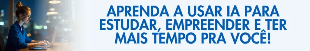Mulher sentada em frente ao seu laptop em casa a noite aprendendo a usar ia para estudar, empreender e ter mais tempo livre
