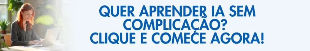 Mulher em home office trabalhando em seu laptop aprendendo IA sem complicação