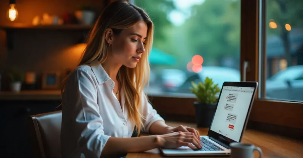 Mulher em home office aprendendo as diferenças entre IA generativa e IA tradicional