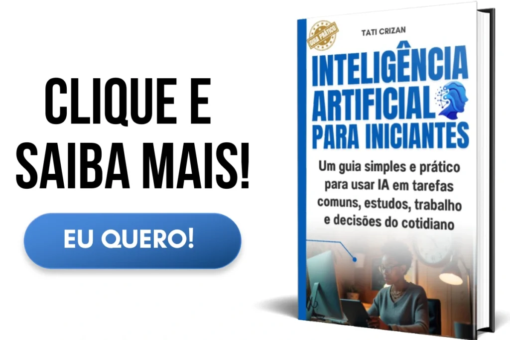 Capa 3D do ebook sobre inteligência artificial para iniciantes